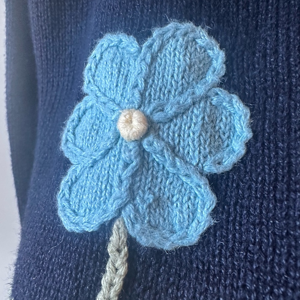 Hand Embroidered Flower Spring Lightweight Ramie Cotton Button Up Cardigan - Picture 4 of 5